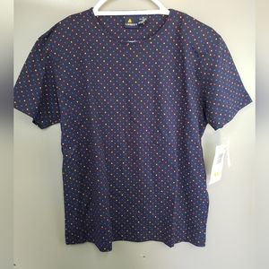 Liz Sport NWT On The Town Womens Shirt Blue Polka Dot Medium